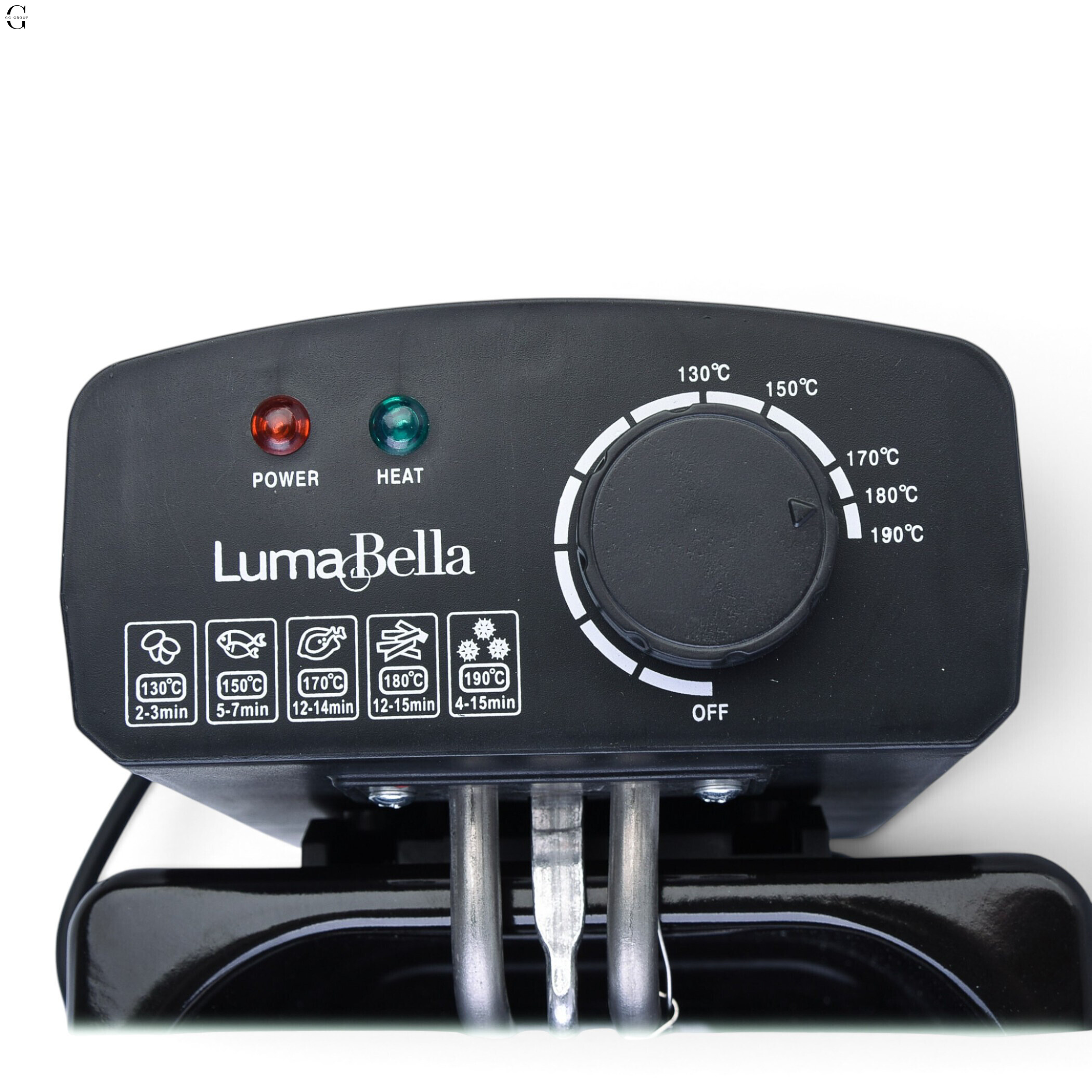 Электрическая фритюрница LumaBella LB-60002 3,5 л, 2000 Вт с регулировкой температуры, корзиной и крышкой