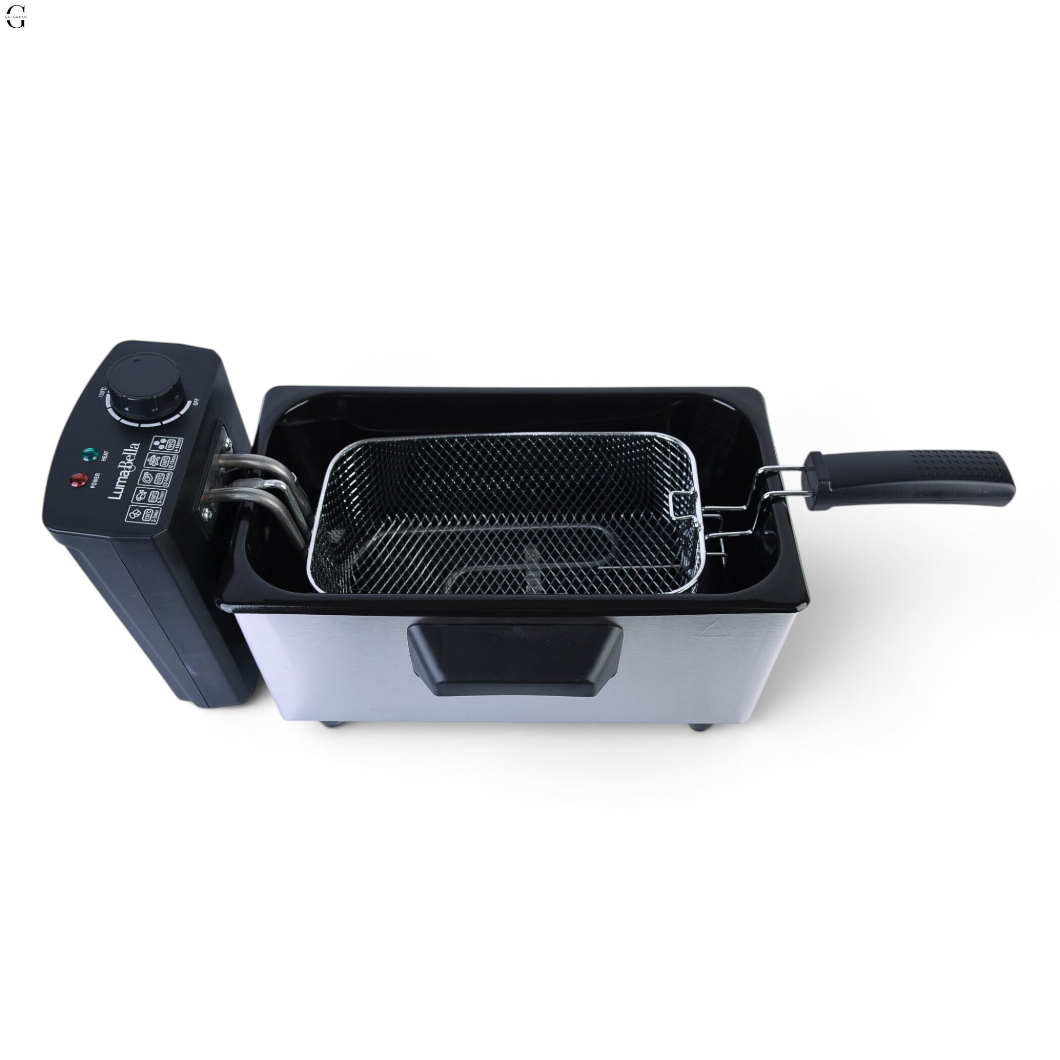 Электрическая фритюрница LumaBella LB-60002 3,5 л, 2000 Вт с регулировкой температуры, корзиной и крышкой