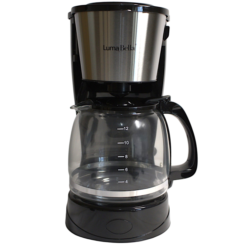 Капельная кофеварка LumaBella LB-54001, 800 Вт, 12 чашек, съемный фильтр, функция подогрева, защита от перегрева