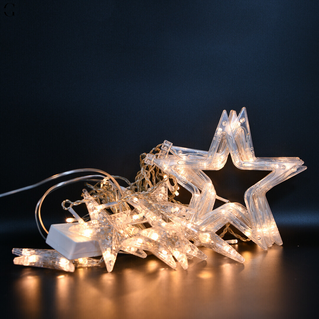 Гірлянда світлодіодна штора GarlandoPro зірка  108LED 3х0,9 м гірлянда зірка