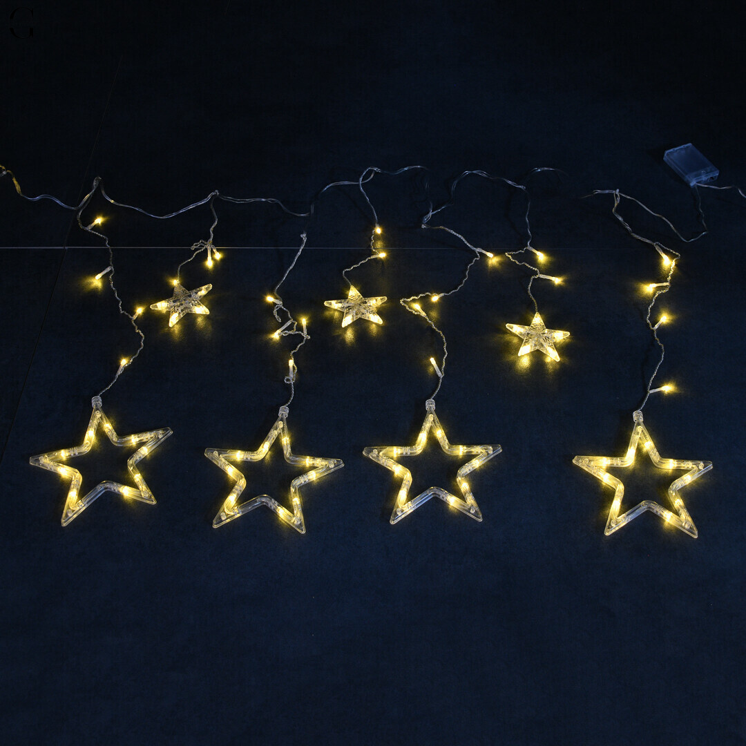 Гірлянда світлодіодна штора GarlandoPro зірка  108LED 3х0,9 м гірлянда зірка