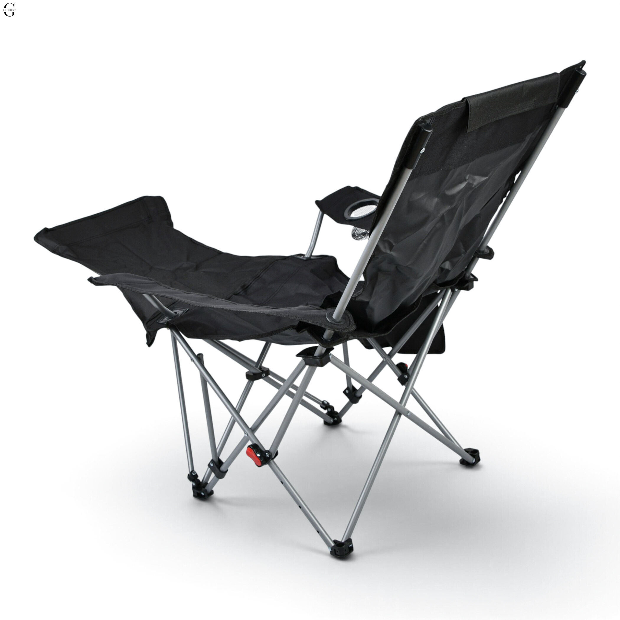 Сложное туристическое кресло-паук Compact Outdoor Chair 100 кг с черным чехлом.