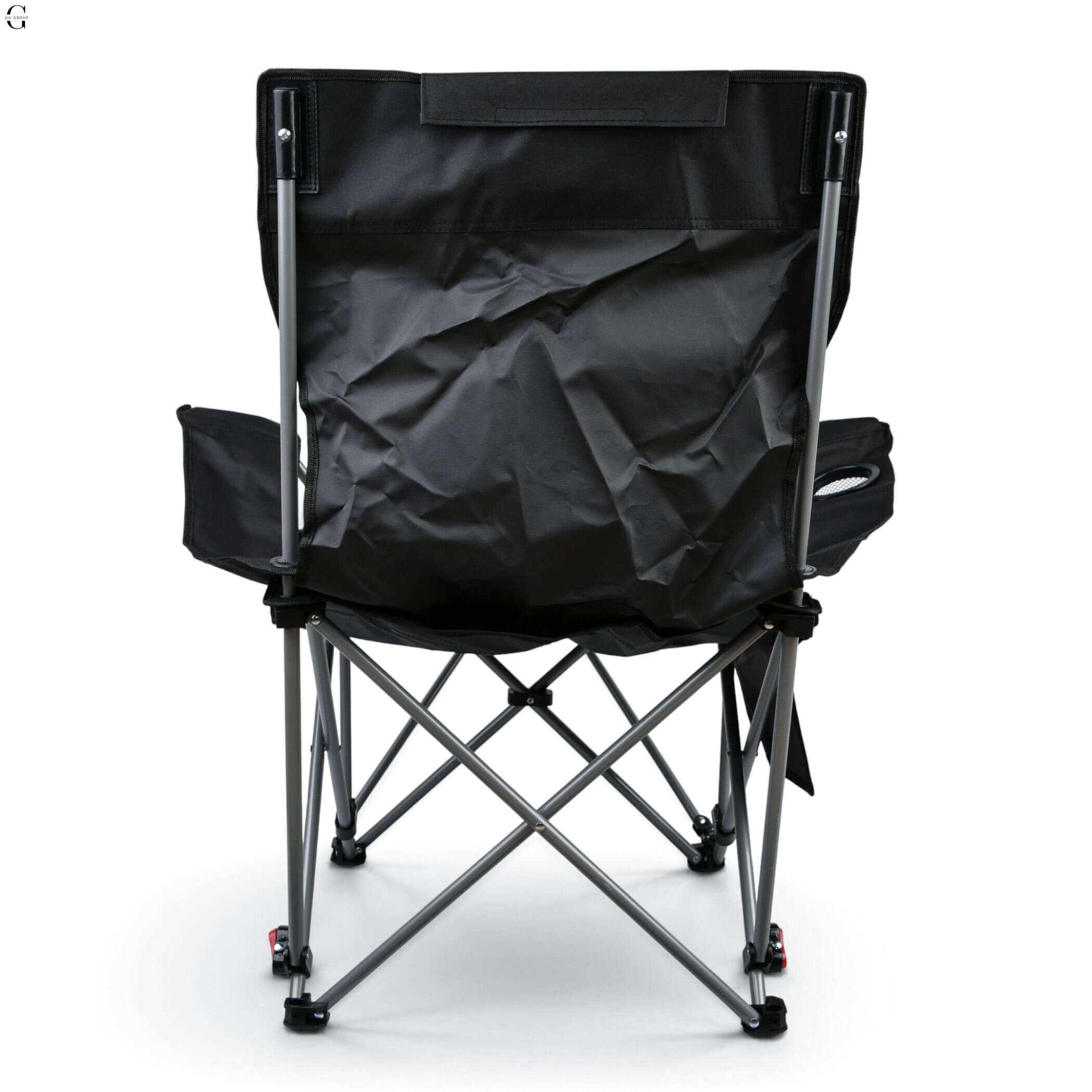 Сложное туристическое кресло-паук Compact Outdoor Chair 100 кг с черным чехлом.