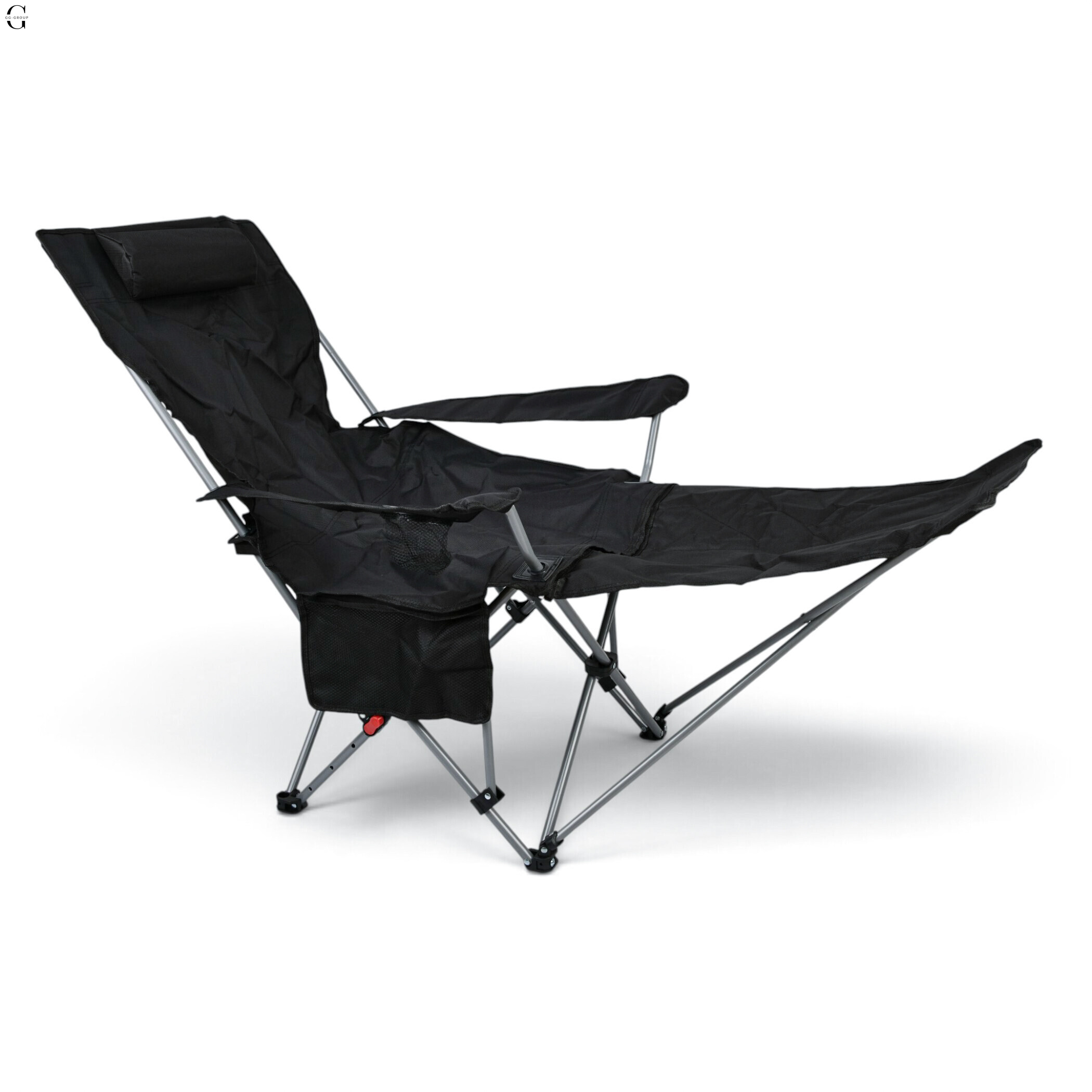 Сложное туристическое кресло-паук Compact Outdoor Chair 100 кг с черным чехлом.