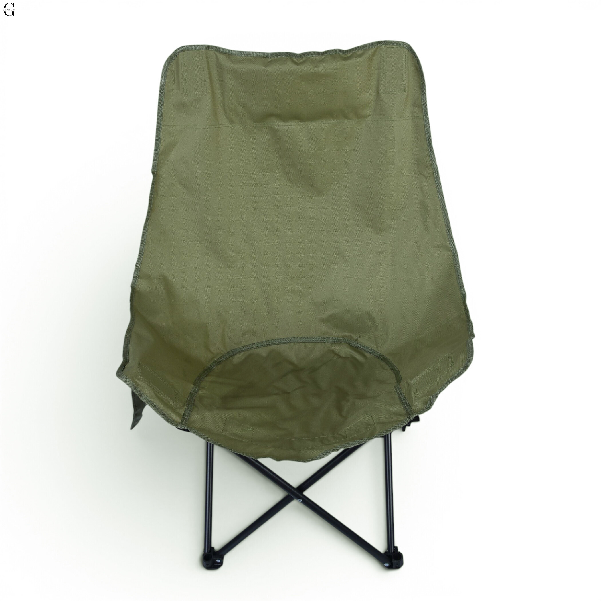 Сложное туристическое кресло-паук Compact Outdoor Chair 100 кг с черным чехлом.