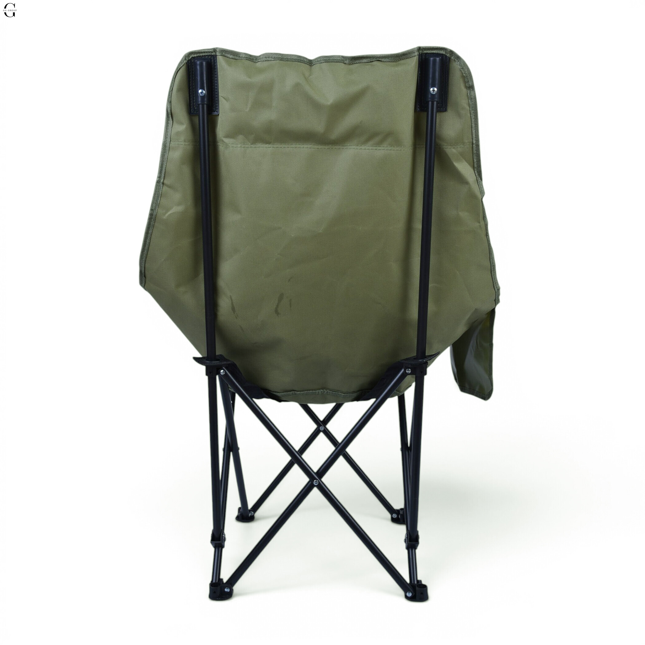 Сложное туристическое кресло-паук Compact Outdoor Chair 100 кг с черным чехлом.
