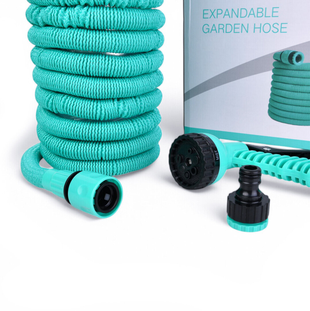 Поливальний шланг для розтягувального саду EXPANDABLE GARDEN HOSE K-50FT (15 м) із розпилювачем і перехідником