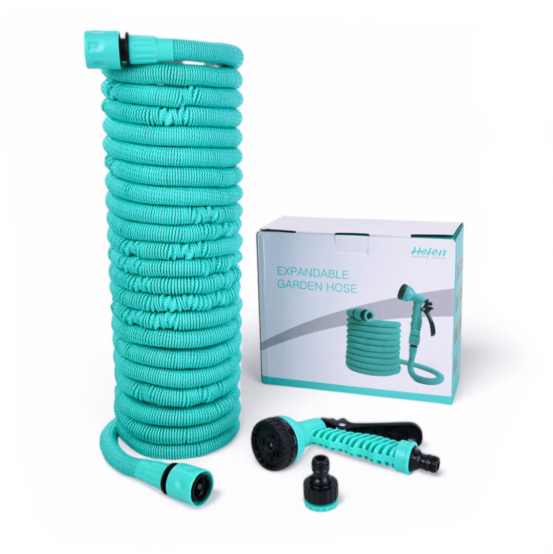 Поливальний шланг для розтягувального саду EXPANDABLE GARDEN HOSE K-50FT (15 м) із розпилювачем і перехідником