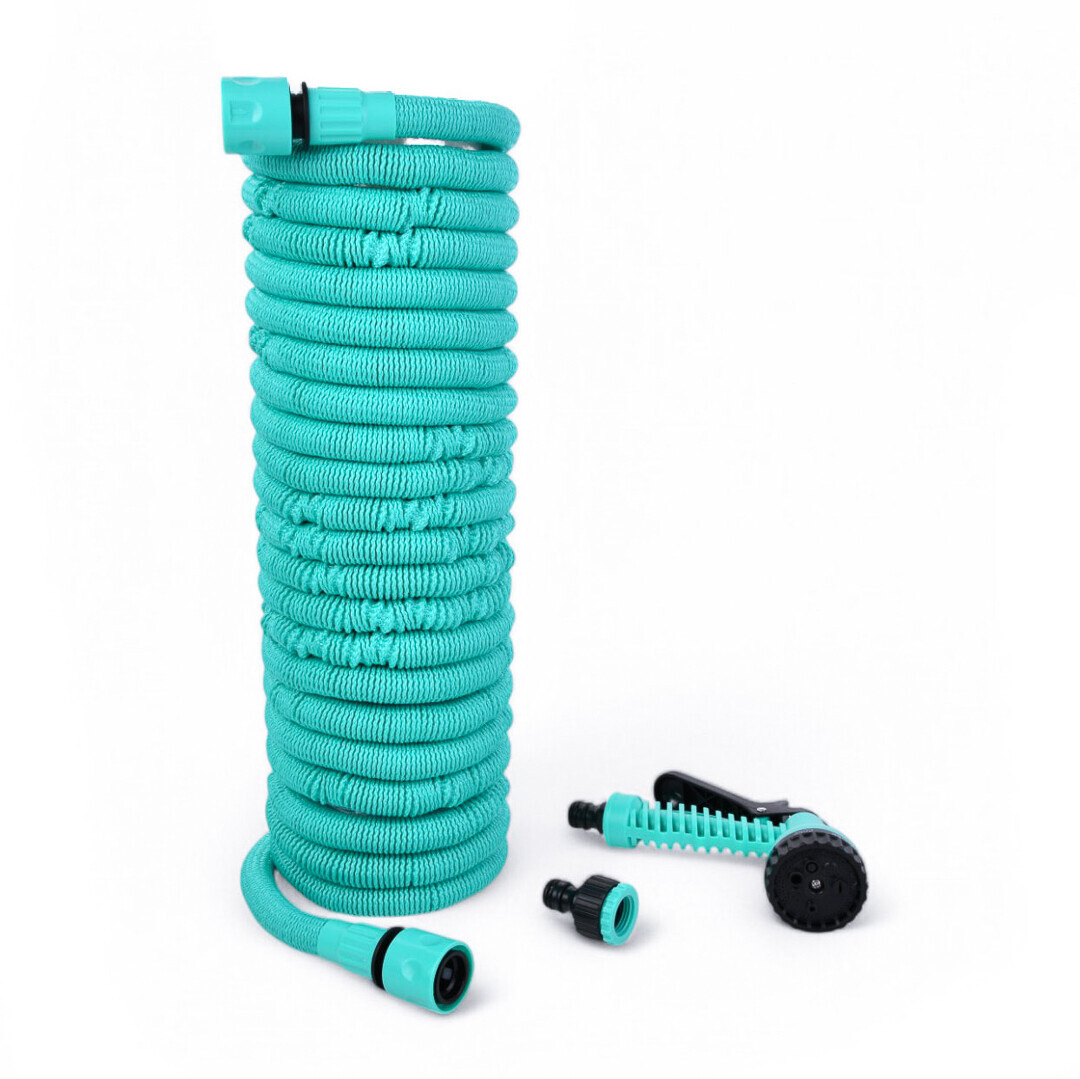 Поливальний шланг для розтягувального саду EXPANDABLE GARDEN HOSE K-50FT (15 м) із розпилювачем і перехідником