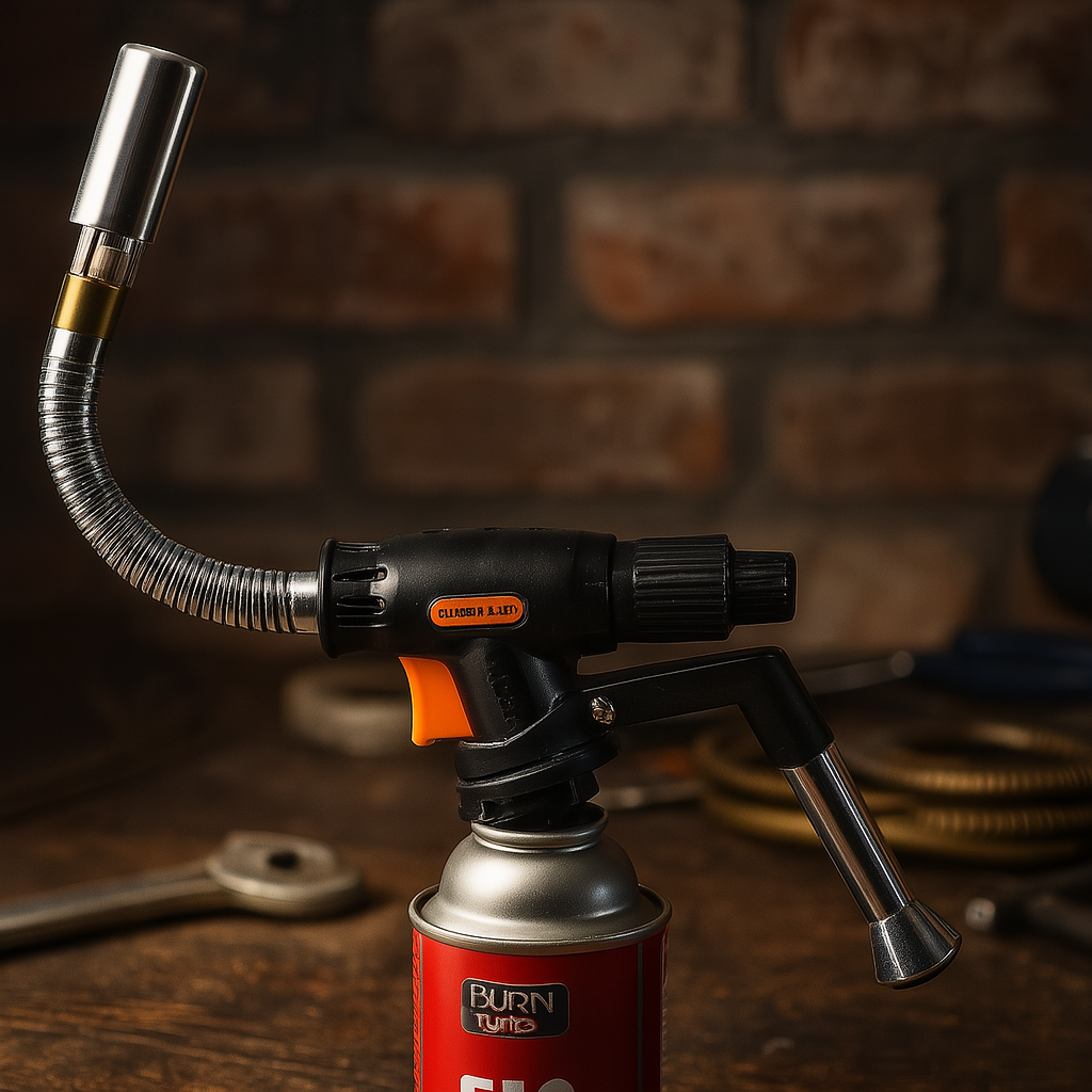 Газовий пальник з п’єзопідпалом Gas Torch Flamethrower Butane Burner для кухні, пайки та туризму