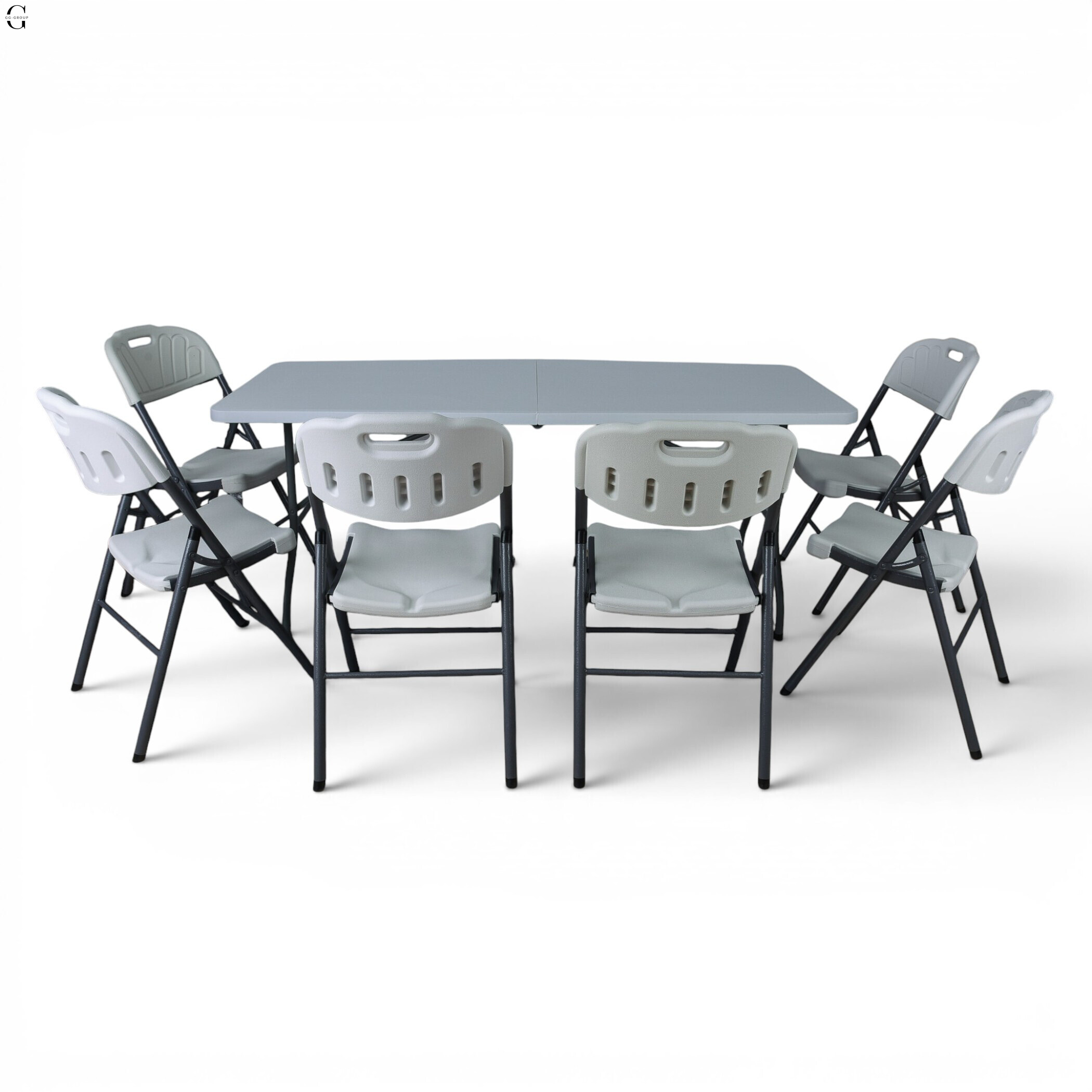 Кемпинговый комплект Travel Table Set – сложный стол HDPE 180 см и 6 туристических кресел