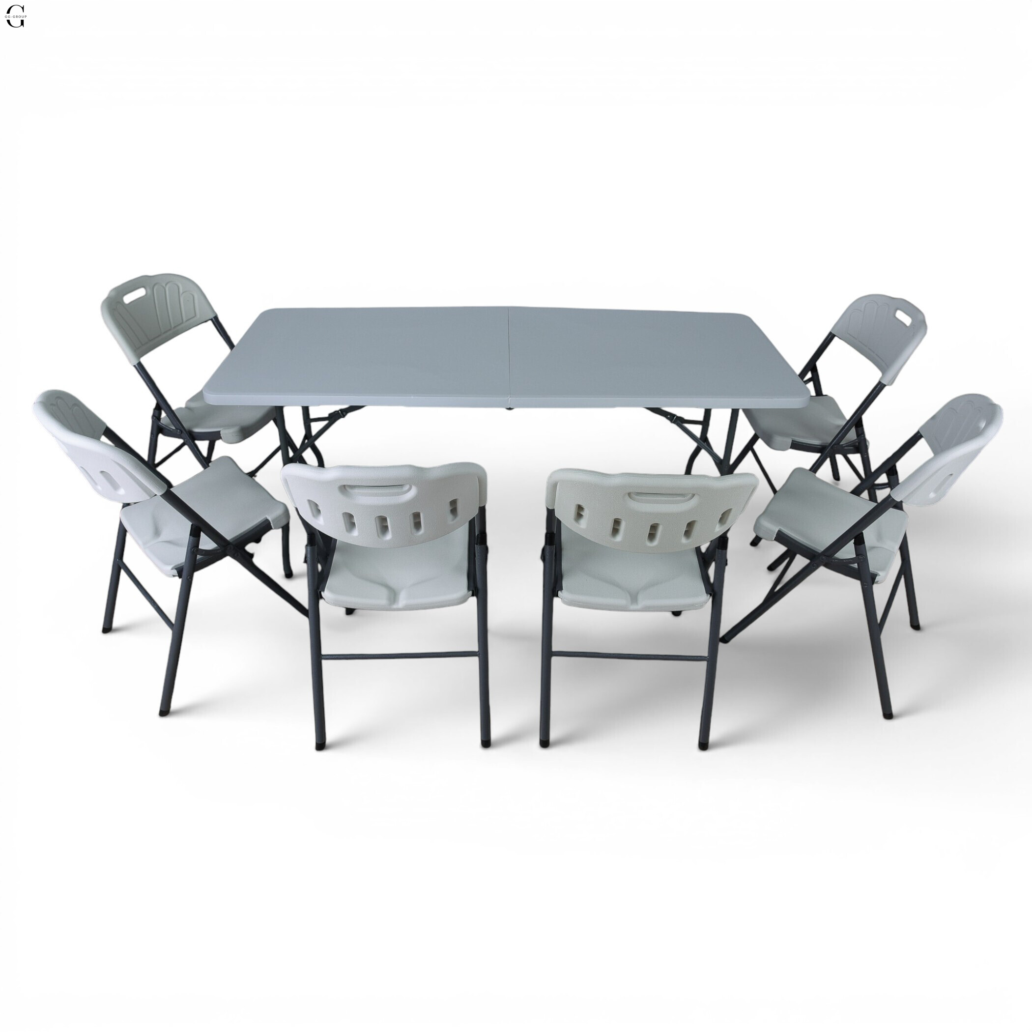 Кемпинговый комплект Travel Table Set – сложный стол HDPE 180 см и 6 туристических кресел