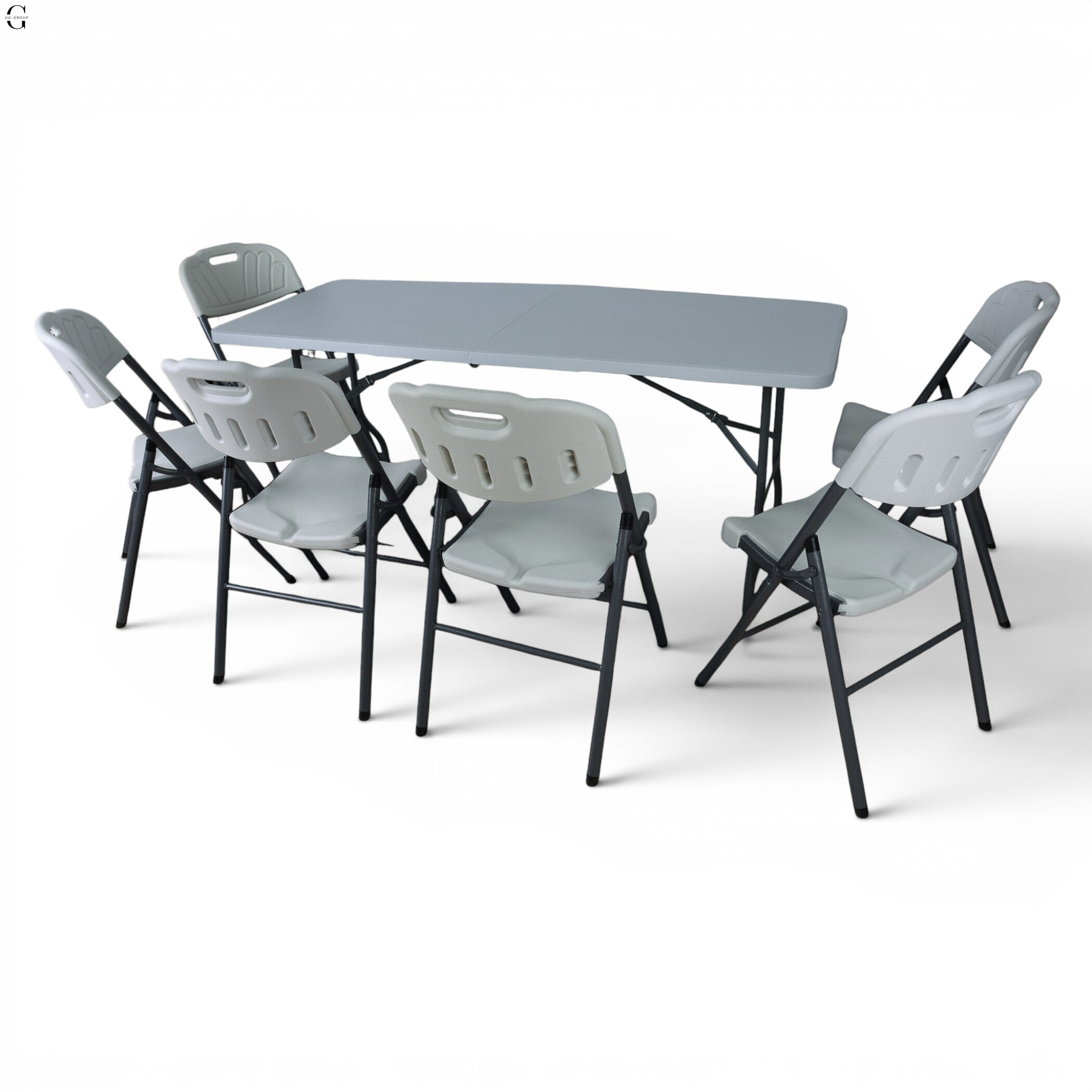 Кемпинговый комплект Travel Table Set – сложный стол HDPE 180 см и 6 туристических кресел