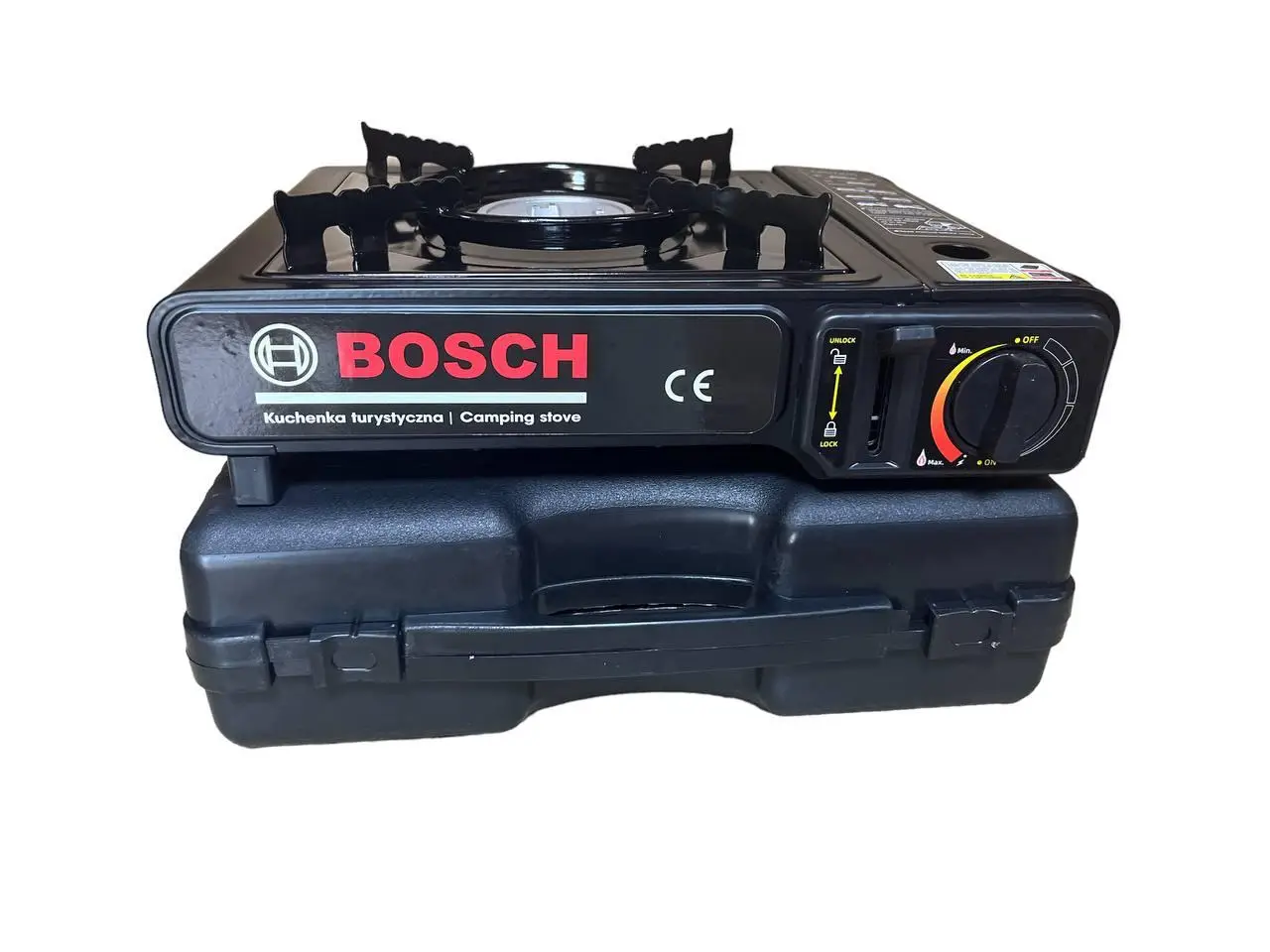 Портативна туристична газова плита BOSCH з пластиковим кейсом