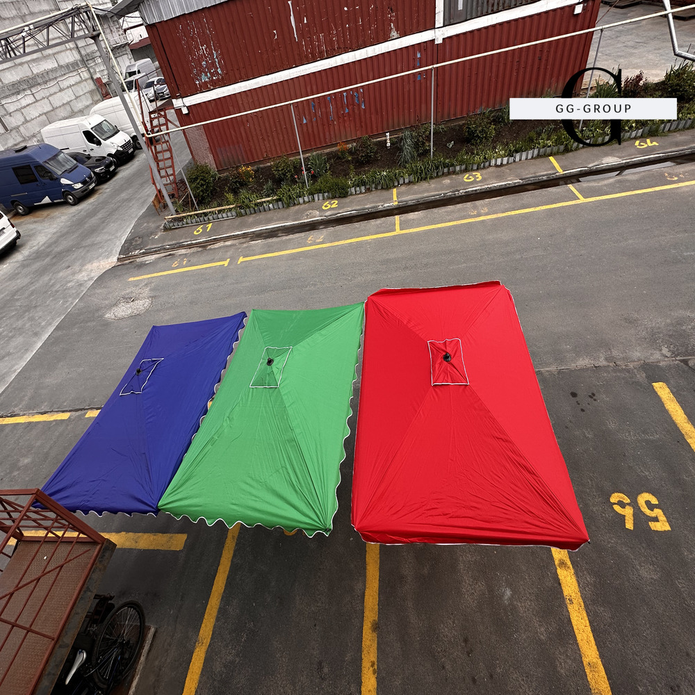Monsen Торгова парасолька  2×3 м посилена, спиці 9 мм, металевий каркас, вітровий клапан, чохол