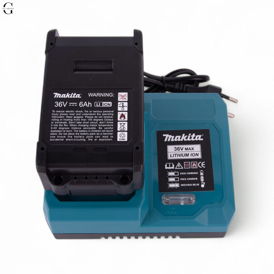 Акумуляторна ланцюгова пилка MAKITA 36V, 6.0 А·рік, безщіткова, кейс, шина 12 дюймів 