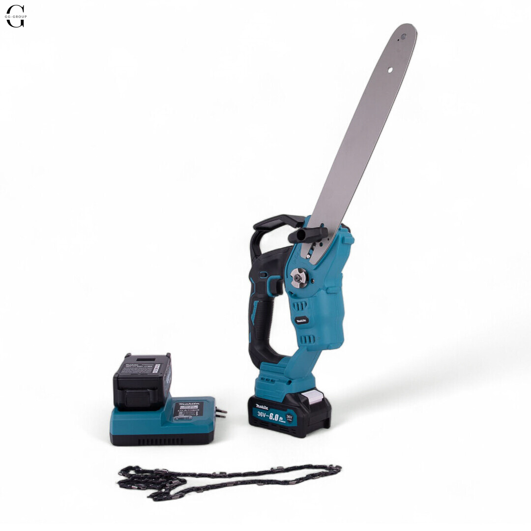 Акумуляторна ланцюгова пилка MAKITA 36V, 6.0 А·рік, безщіткова, кейс, шина 12 дюймів 