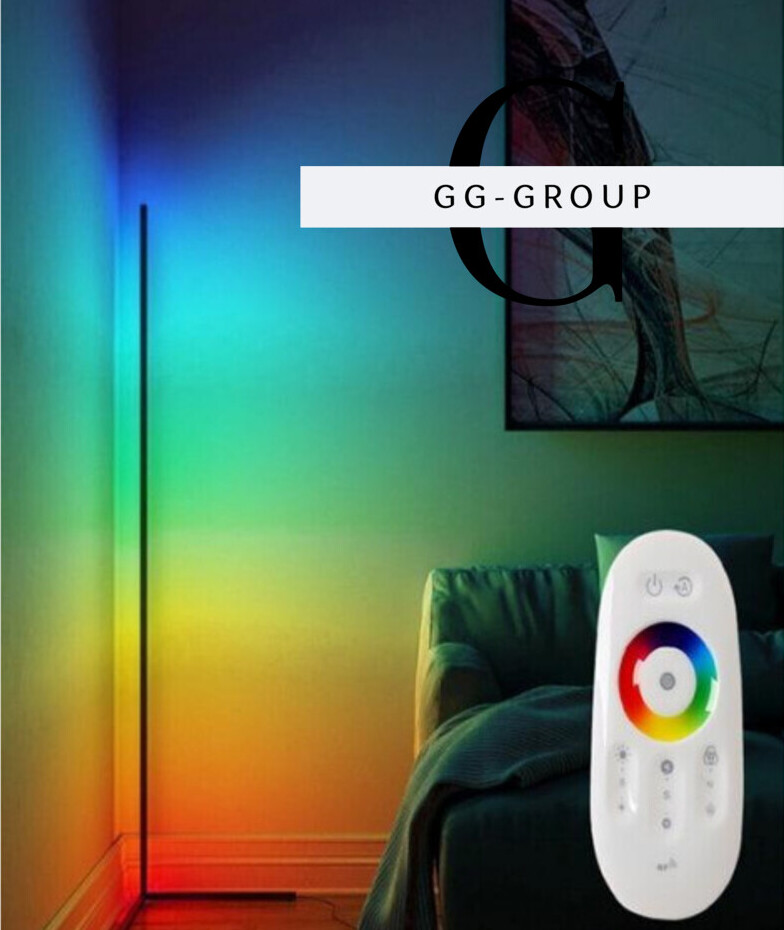 Напольная угловая RGB лампа торшер EL-2186 с пультом управления (сенсор)