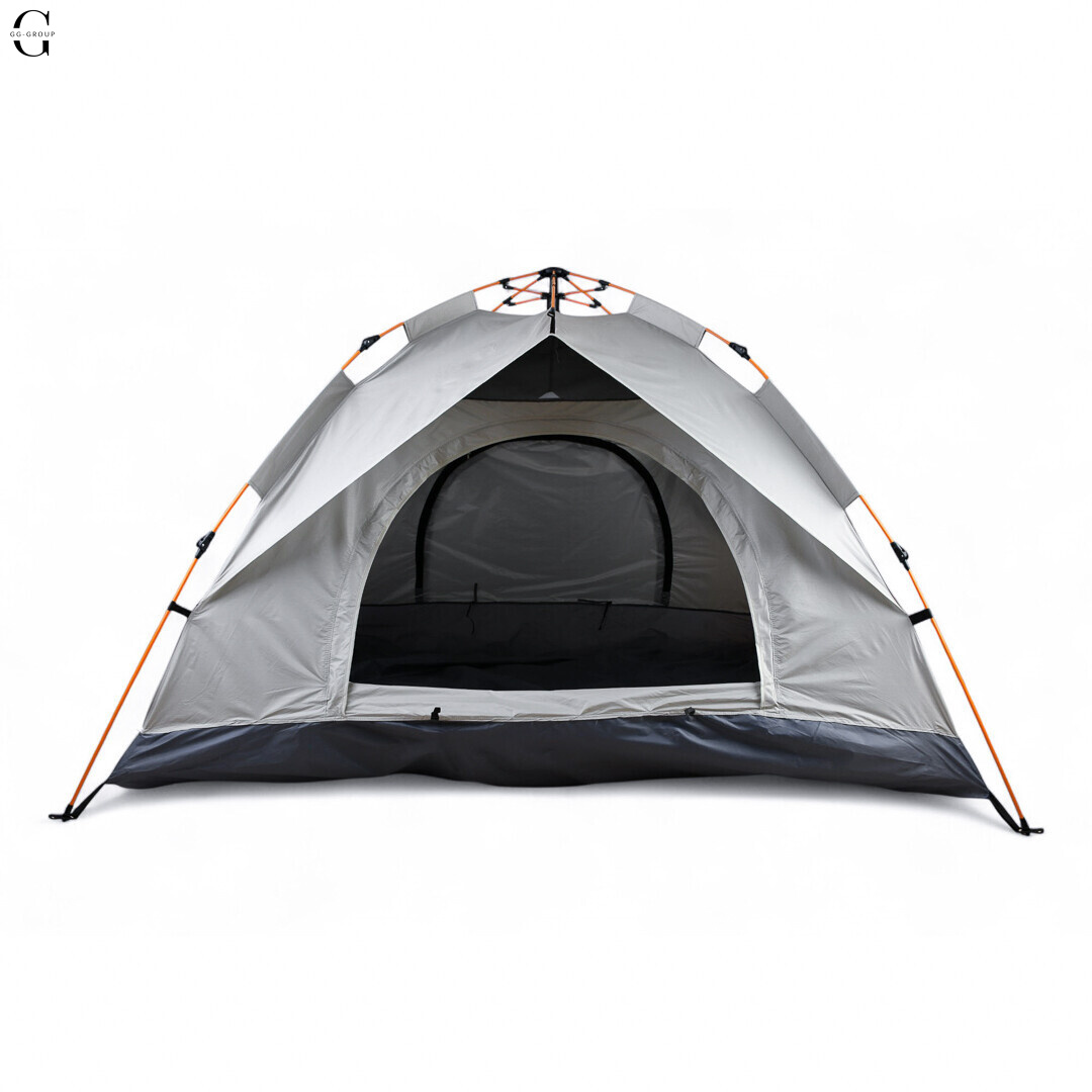 Намет автоматичний 2-4-місний з козирком 2х2м /+стіл кемпінговий/, напівсфера сіра