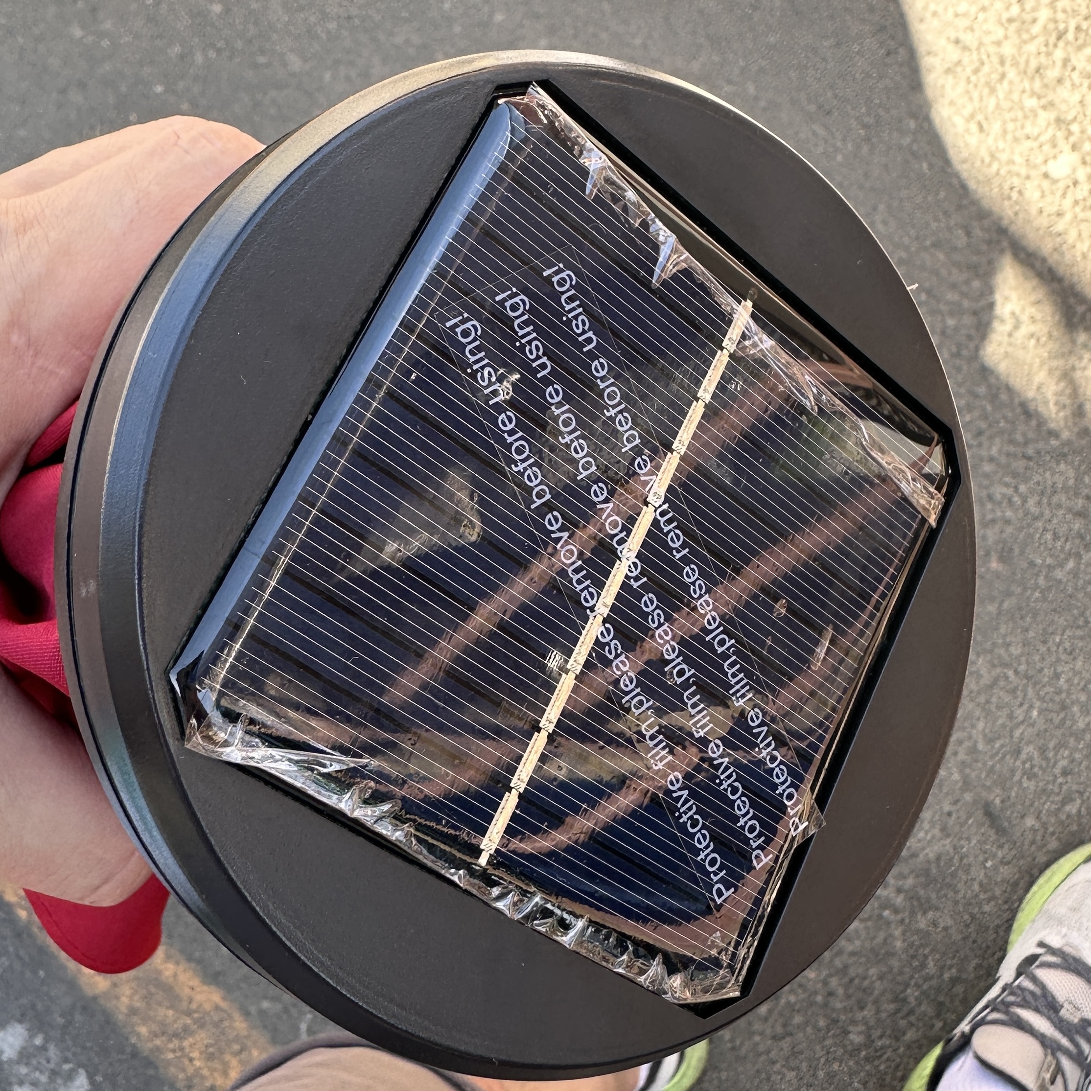 Парасолька для кафе 3м з LED-підсвіткою на сонячній батареї, 8 метал. спиць, антивітер, червоний