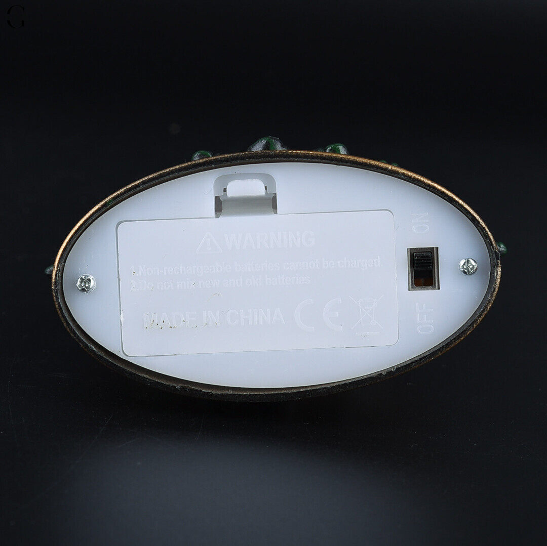 Рождественский LED ночник-ель с фигурками и блестками 14×8.5 см на батарейках AAA AT-D11S
