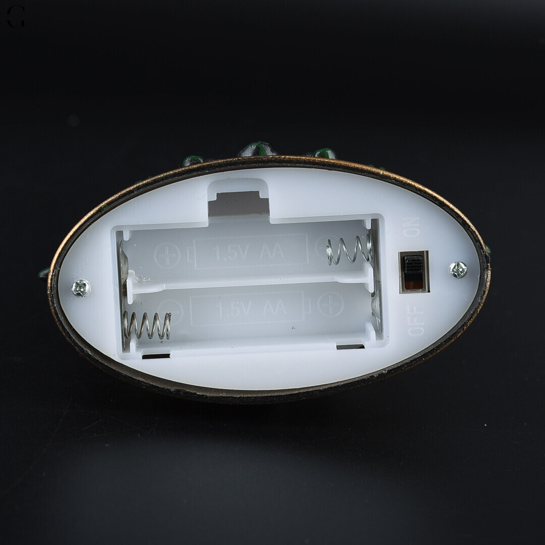 Рождественский LED ночник-ель с фигурками и блестками 14×8.5 см на батарейках AAA AT-D11S