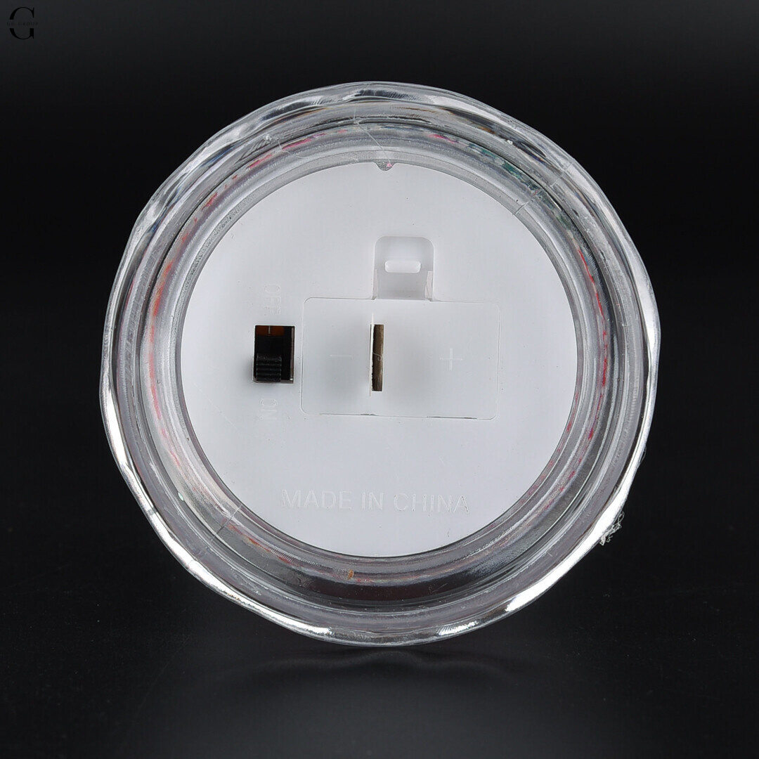 Рождественский LED ночник с фигурками и жидкостью 14 см на батарейках ART-0609