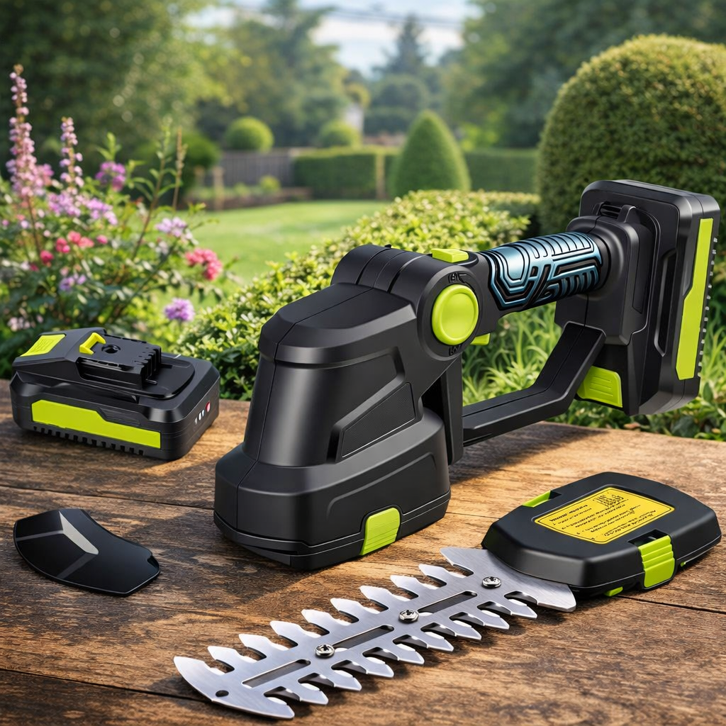 Акумуляторний кущоріз та ножиці для трави Saker Trimmer and Grass Shear 36V KRAFFTEC, 2 насадки, 2 АКБ