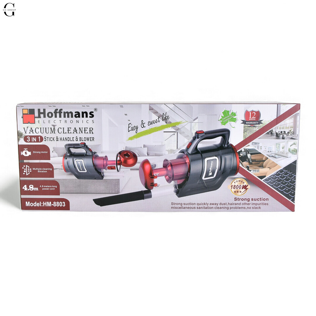 Вакуумний пилосос 3в1 Hoffmans HM-8803, 1800W, циклонний контейнер 0.8 л, фільтр HE9, 15 кПа