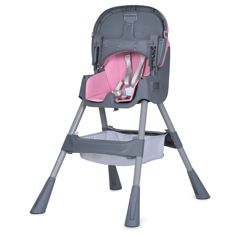 Стільчик для годування BAMBI M 5722 Lilac, регульований, знімний столик, 5-точковий ремень, колеса, екошкіра