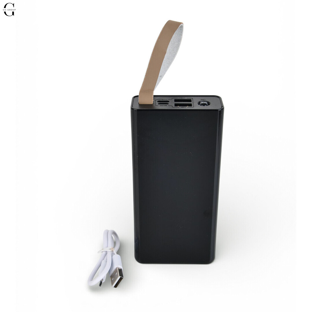 Повербанк Power bank Viaking 30000mAh з ліхтариком, 2×USB, Micro-USB та Type-C для смартфонів та гаджетів