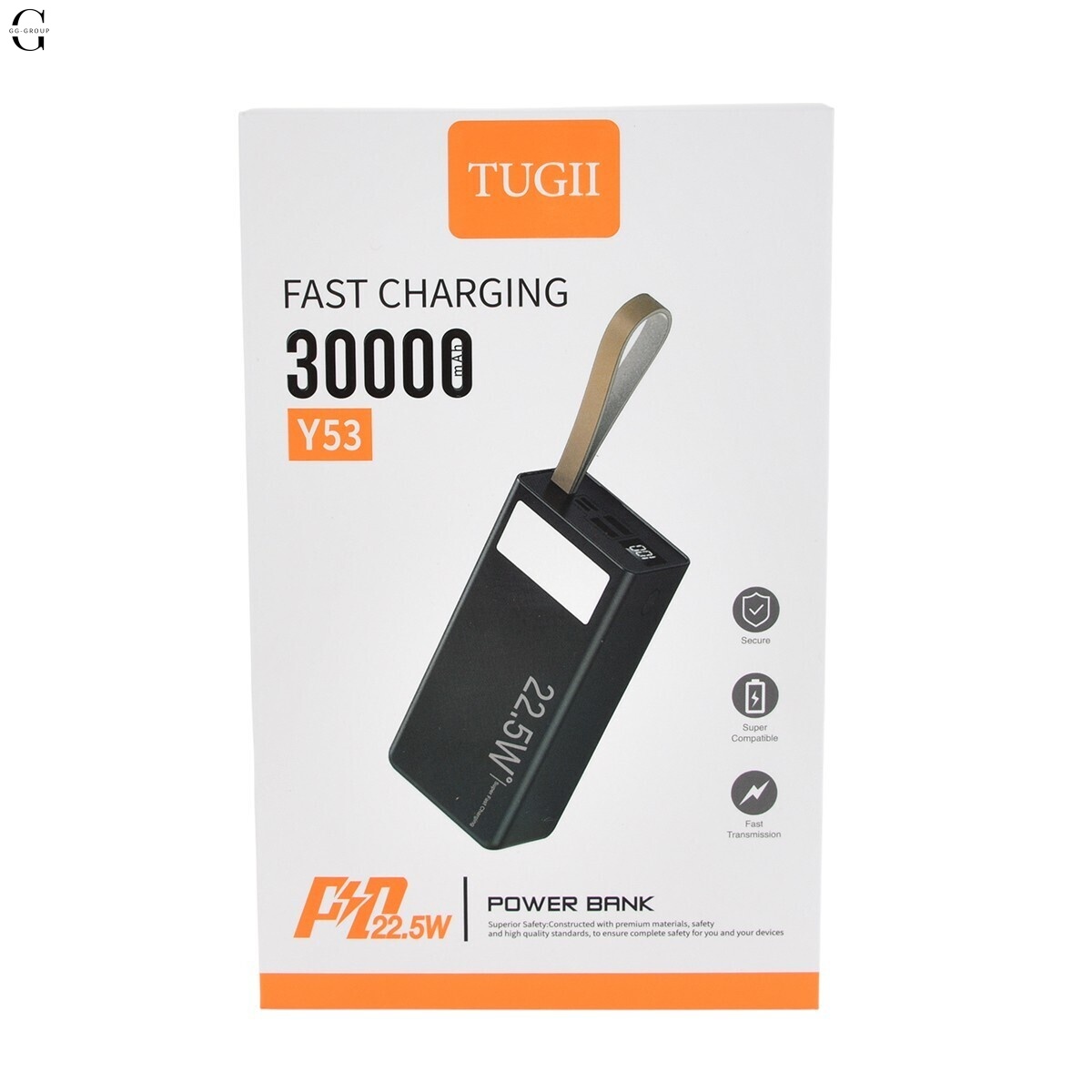 Power bank  Повербанк TUGII-Y53 30000 мА·та LED-індикацією