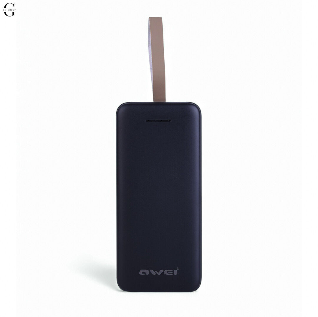 Power Bank Awei J111B 50000mAh, швидка зарядка 22.5W, USB-C, 2 USB виходи