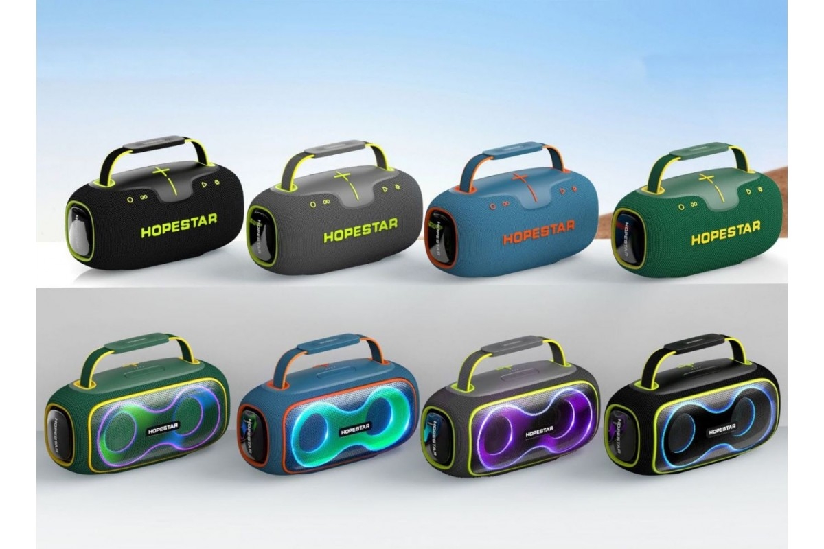 Портативна колонка Hopestar Party Box 150, 60W, Bluetooth 5.3, RGB, аккумулятор 8800mAh, IPX5 Зелений