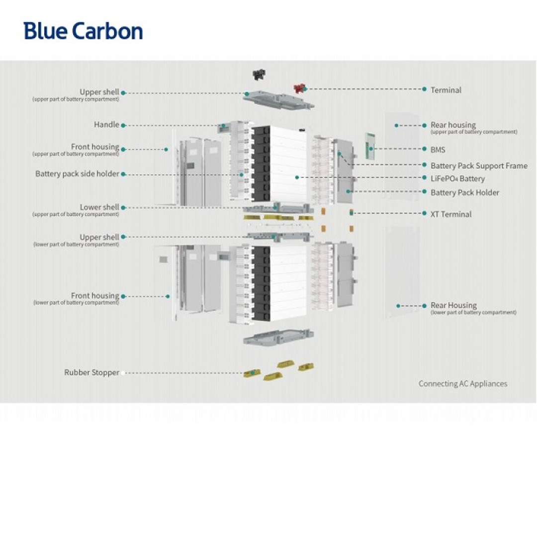 Аккумуляторная батарея Blue Carbon LiFePo4 48V 300Ah 15.36kWh BCT-V-48-300