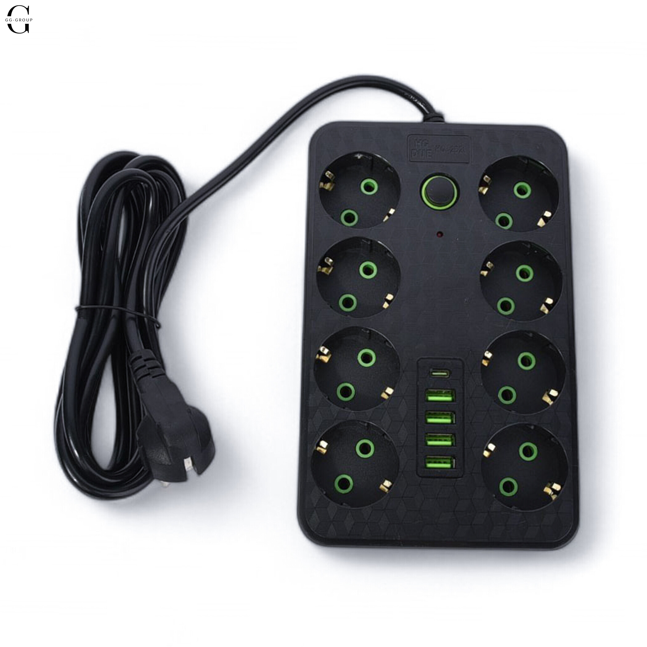 Мережевий фільтр Подовжувач з USB / Переноска-розетка , 3м, HG-2528