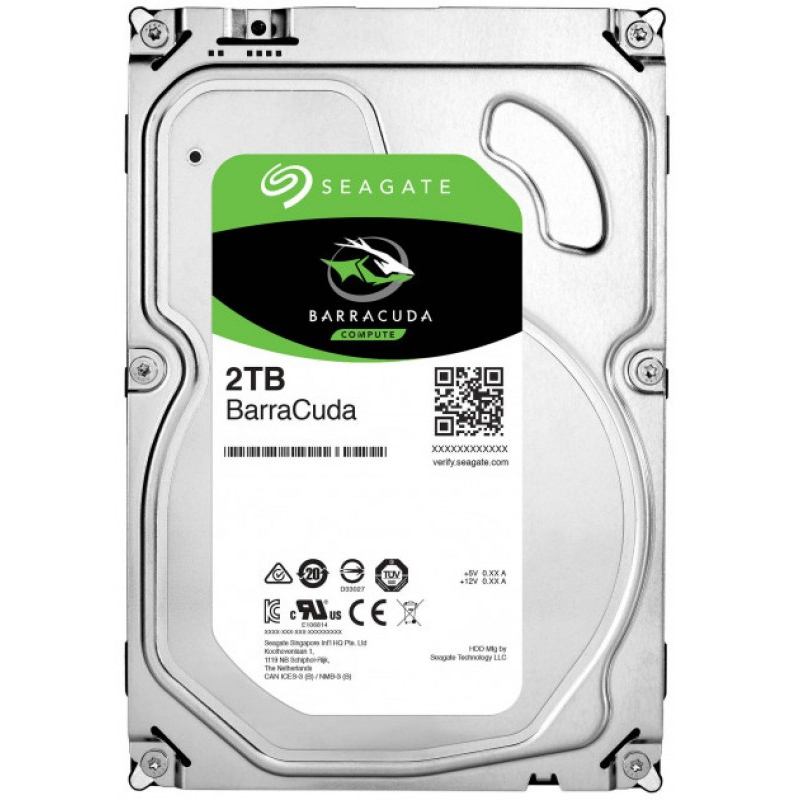 Жорсткий диск HDD внутрішній 2TB SEAGATE HDD 3.5" SATA 3.0 7200RPM BarraСuda (ST2000DM008)