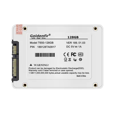 Жорсткий диск SSD внутрішній 128GB Goldenfir T650 2.5" SATA 3.0 (6Gb/s)