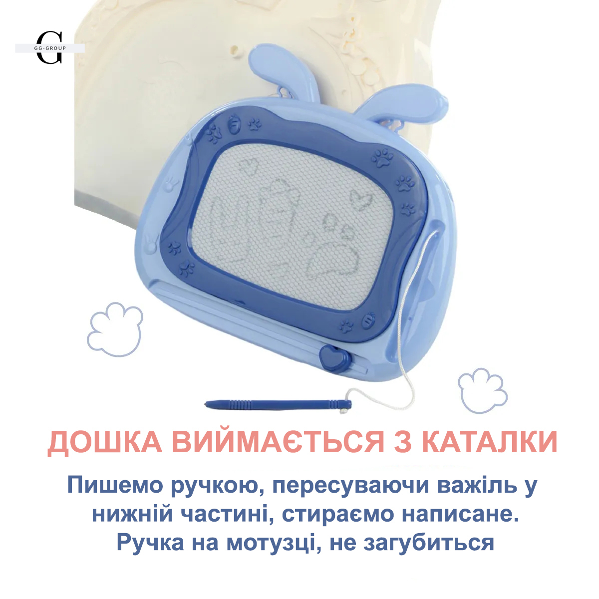 Развивающая каталка-ходунки толокар 3 в 1 с музыкальной панелью, доской для рисования и бизибордом 368-16A-16B-16C