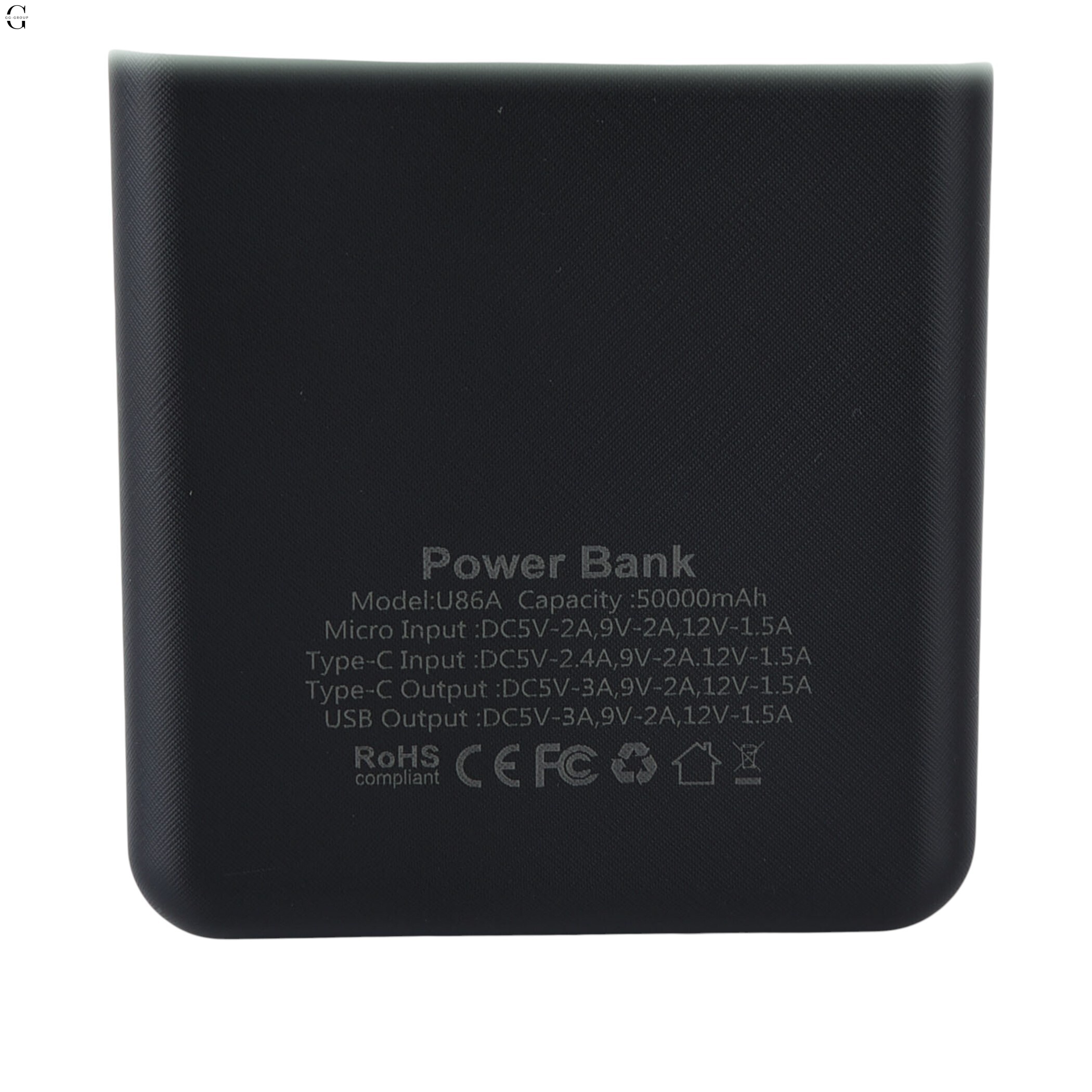 Power Bank UNITECH U86A 50000mAh 22.5W, 2×USB + Type-C,