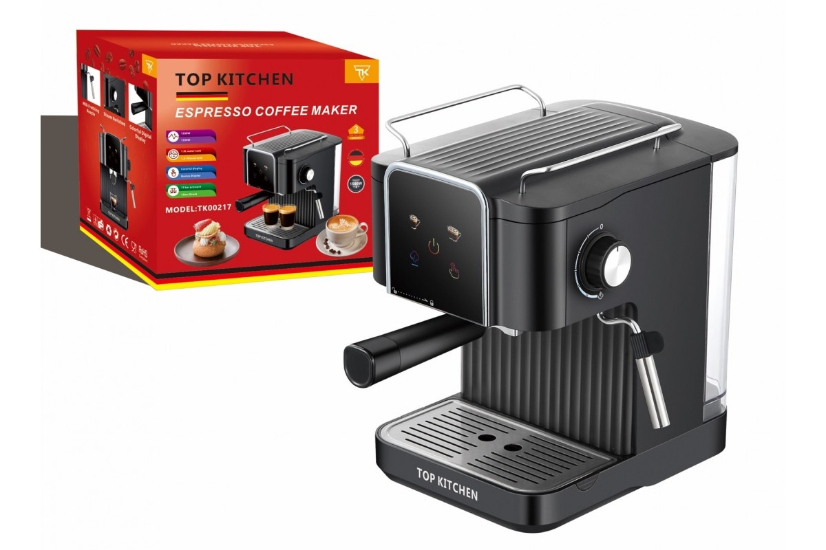 Кофеварка эспрессо Top Kitchen Tk00217, 15 бар, 1500 Вт, 1.8 л, капучинатор, подогрев чашек