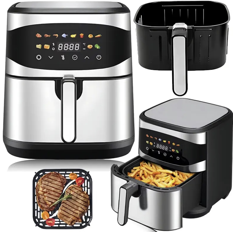 Аерофрітюрниця Hoffmans HM-788 12L з двома ТЕНами, 2400W, сенсорним керуванням та 12 режимами