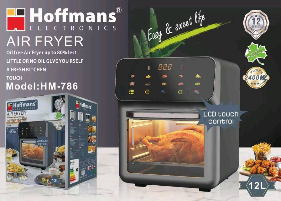 Аерофрітюрниця Hoffmans HM-786 12L 2400W з сенсорним керуванням та 10 автоматичними режимами