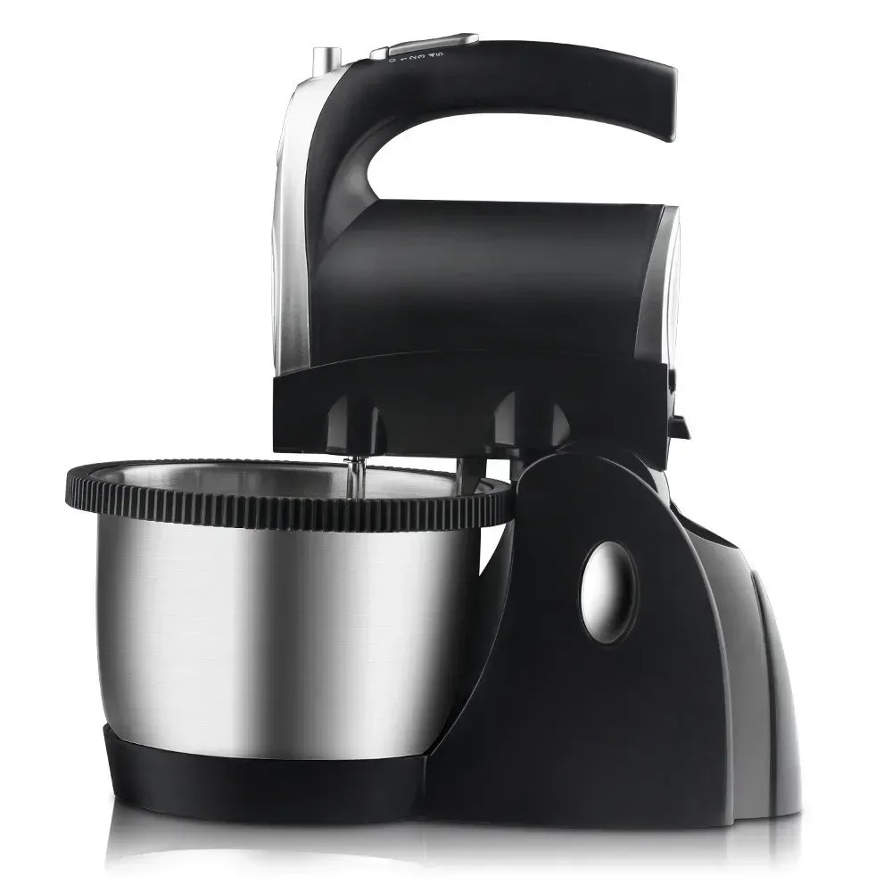 Миксер с чашей Hoffmans HM-6630 1000 Вт, планетарный миксер 3 л, 5 скоростей, турбо, венчики и крюки