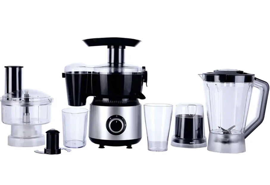 Кухонный комбайн Hoffmans HM-1266 1200W 10in1 с металлической чашей 1.5 л и 5 скоростями.