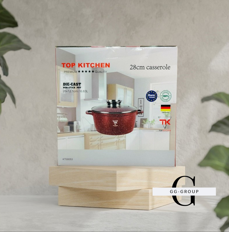 Кастрюля Top Kitchen красный 28 см