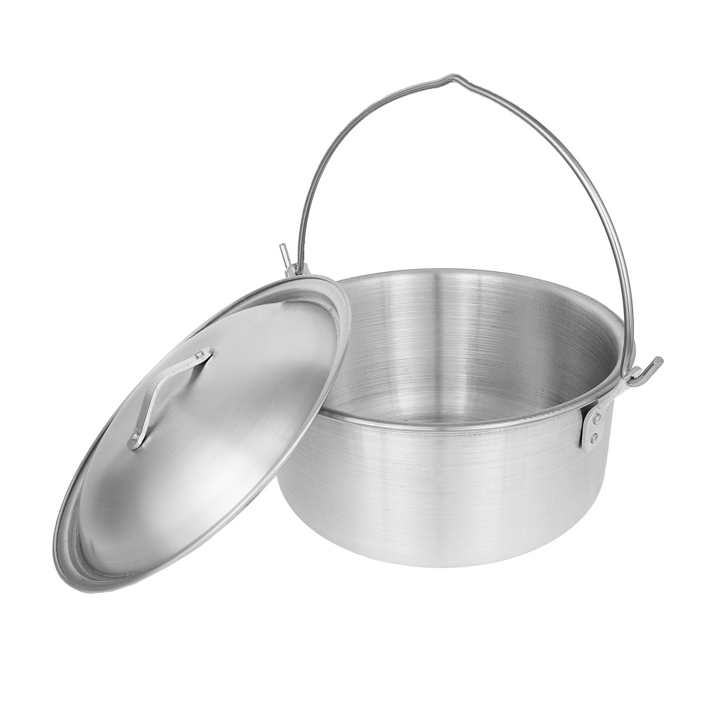 Алюминиевый казан с дужкой и крышкой 3,0 л (23,5×12 см) для приготовления блюд.