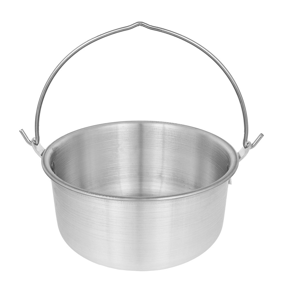 Алюминиевый казан с дужкой и крышкой 3,0 л (23,5×12 см) для приготовления блюд.