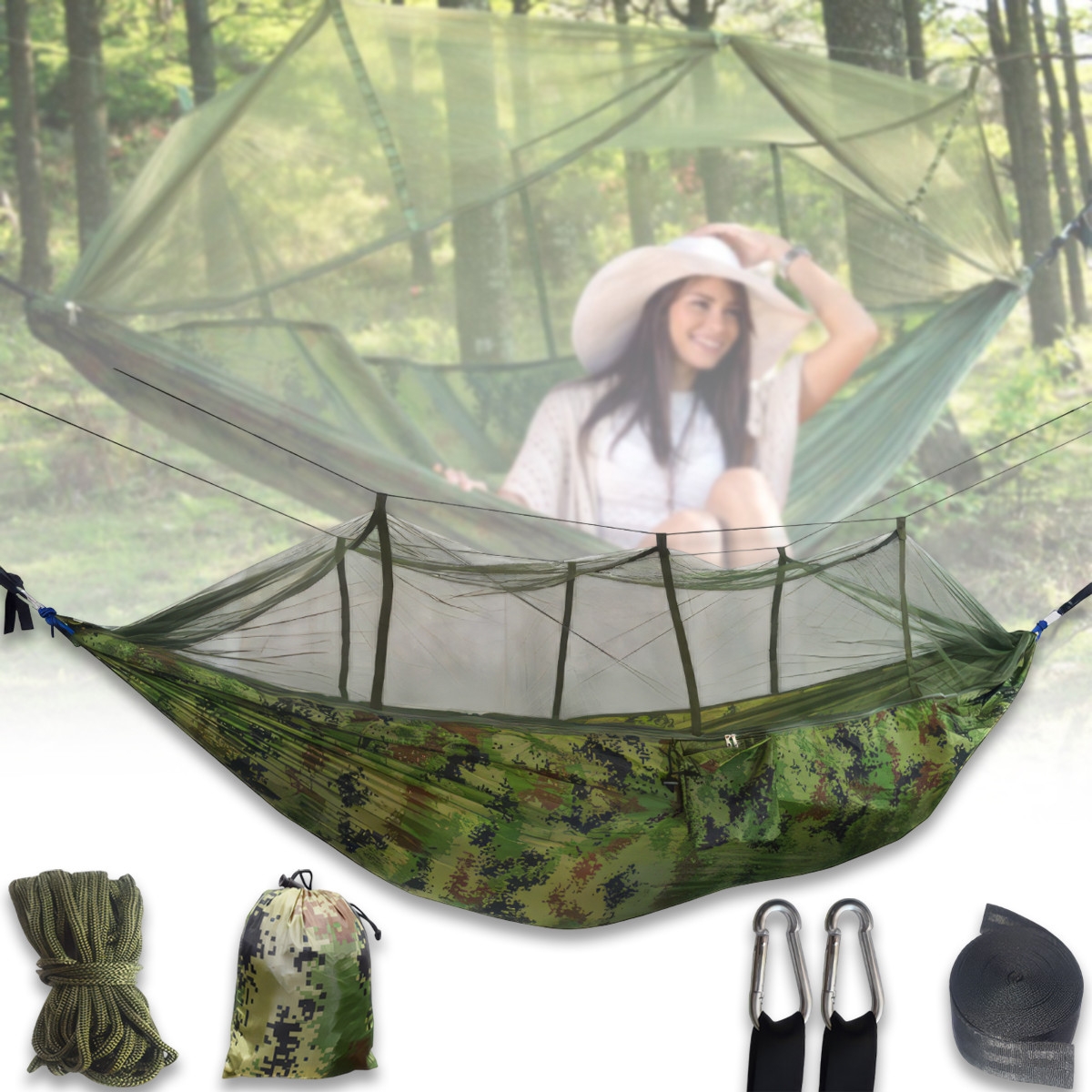 Гамак-спальный мешок GMSK-01 москитная сетка 260*140см