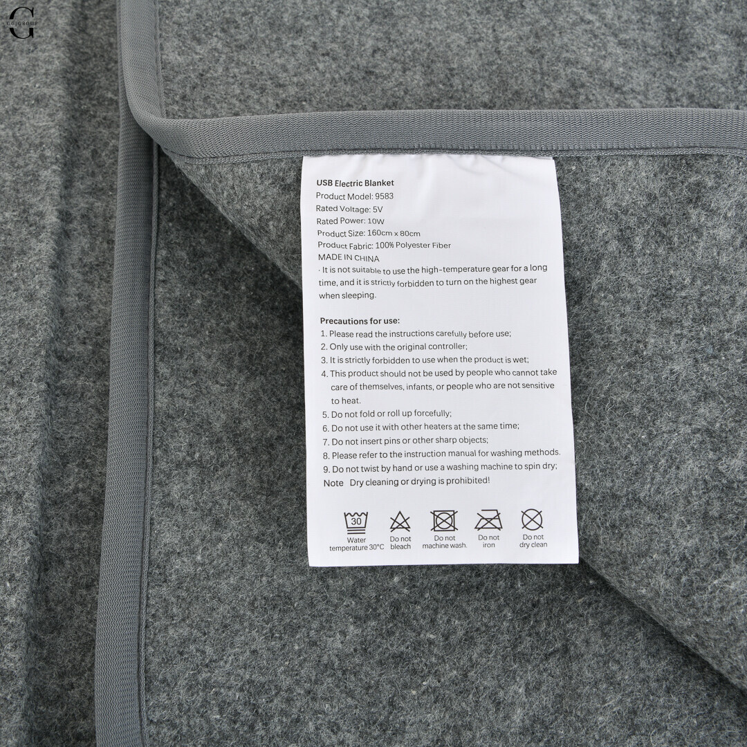 Електропростирадло USB 160×80 см, 3 режими нагріву, 5 зон, для дому, офісу та подорожей